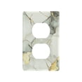 thumbnail image 1 of Yayeee Duplex Wall Plate 1-Gang 4.5"x2.7" Home Receptacle Light Switch Decorative Outlet Cover, Gray Marble Pattern, 1 of 7