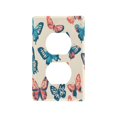 thumbnail image 1 of Yayeee Duplex Wall Plate 1-Gang 4.5"x2.7" Home Receptacle Light Switch Decorative Outlet Cover, Green Butterflies, 1 of 7