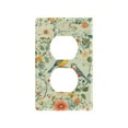 thumbnail image 1 of Yayeee Duplex Wall Plate 1-Gang 4.5"x2.7" Home Receptacle Light Switch Decorative Outlet Cover, Green Floral Pattern, 1 of 7