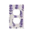 thumbnail image 1 of Yayeee Duplex Wall Plate 1-Gang 4.5"x2.7" Home Receptacle Light Switch Decorative Outlet Cover, Lavender Pattern, 1 of 7