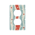 thumbnail image 1 of Yayeee Duplex Wall Plate 1-Gang 4.5"x2.7" Home Receptacle Light Switch Decorative Outlet Cover, Light Blue Pattern, 1 of 7