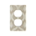 thumbnail image 1 of Yayeee Duplex Wall Plate 1-Gang 4.5"x2.7" Home Receptacle Light Switch Decorative Outlet Cover, Light Brown Pattern, 1 of 7