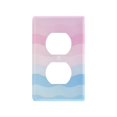thumbnail image 1 of Yayeee Duplex Wall Plate 1-Gang 4.5"x2.7" Home Receptacle Light Switch Decorative Outlet Cover, Light Pink Stripes, 1 of 7