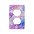 thumbnail image 1 of Yayeee Duplex Wall Plate 1-Gang 4.5"x2.7" Home Receptacle Light Switch Decorative Outlet Cover, Pastel Pink Marble Pattern, 1 of 7