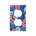 thumbnail image 1 of Yayeee Duplex Wall Plate 1-Gang 4.5"x2.7" Home Receptacle Light Switch Decorative Outlet Cover, Pink Flowers Pattern, 1 of 7