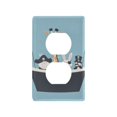 thumbnail image 1 of Yayeee Duplex Wall Plate 1-Gang 4.5"x2.7" Home Receptacle Light Switch Decorative Outlet Cover, Pirate Animals, 1 of 7