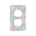 thumbnail image 1 of Yayeee Duplex Wall Plate 1-Gang 4.5"x2.7" Home Receptacle Light Switch Decorative Outlet Cover, Purple Geometric, 1 of 7