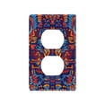 thumbnail image 1 of Yayeee Duplex Wall Plate 1-Gang 4.5"x2.7" Home Receptacle Light Switch Decorative Outlet Cover, Red Geometric Eagle, 1 of 7