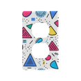 thumbnail image 1 of Yayeee Duplex Wall Plate 1-Gang 4.5"x2.7" Home Receptacle Light Switch Decorative Outlet Cover, Red Retro Pattern, 1 of 7