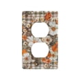 thumbnail image 1 of Yayeee Duplex Wall Plate 1-Gang 4.5"x2.7" Home Receptacle Light Switch Decorative Outlet Cover, Rustic Floral, 1 of 7