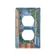 thumbnail image 1 of Yayeee Duplex Wall Plate 1-Gang 4.5"x2.7" Home Receptacle Light Switch Decorative Outlet Cover, Sea Window, 1 of 7