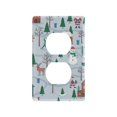 thumbnail image 1 of Yayeee Duplex Wall Plate 1-Gang 4.5"x2.7" Home Receptacle Light Switch Decorative Outlet Cover, Snowy Christmas Pattern, 1 of 7