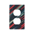 thumbnail image 1 of Yayeee Duplex Wall Plate 1-Gang 4.5"x2.7" Home Receptacle Light Switch Decorative Outlet Cover, Stars Abstract Lines, 1 of 7