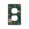 thumbnail image 1 of Yayeee Duplex Wall Plate 1-Gang 4.5"x2.7" Home Receptacle Light Switch Decorative Outlet Cover, Tiger and Peacock Pattern, 1 of 7