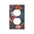 thumbnail image 1 of Yayeee Duplex Wall Plate 1-Gang 4.5"x2.7" Home Receptacle Light Switch Decorative Outlet Cover, Vibrant Blooming Flowers, 1 of 7