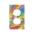 thumbnail image 1 of Yayeee Duplex Wall Plate 1-Gang 4.5"x2.7" Home Receptacle Light Switch Decorative Outlet Cover, Vibrant Dinosaur, 1 of 7