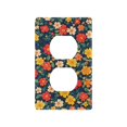 thumbnail image 1 of Yayeee Duplex Wall Plate 1-Gang 4.5"x2.7" Home Receptacle Light Switch Decorative Outlet Cover, Vibrant Flowers, 1 of 7