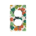 thumbnail image 1 of Yayeee Duplex Wall Plate 1-Gang 4.5"x2.7" Home Receptacle Light Switch Decorative Outlet Cover, White Clover Pattern, 1 of 7