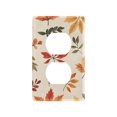 thumbnail image 1 of Yayeee Duplex Wall Plate 1-Gang 4.5"x2.7" Home Receptacle Light Switch Decorative Outlet Cover, Yellow Autumn Leaves, 1 of 7