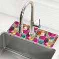 thumbnail image 1 of Yayeee Faucet Mat for Kitchen Sink 14.7" Diatomite Long Splash Guard Pad, Abstract Geometric Pattern, 1 of 7