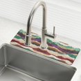 thumbnail image 1 of Yayeee Faucet Mat for Kitchen Sink 14.7" Diatomite Long Splash Guard Pad, Artistic Desert Waves, 1 of 7