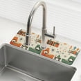thumbnail image 1 of Yayeee Faucet Mat for Kitchen Sink 14.7" Diatomite Long Splash Guard Pad, Beige Cats Reading, 1 of 7