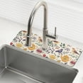 thumbnail image 1 of Yayeee Faucet Mat for Kitchen Sink 14.7" Diatomite Long Splash Guard Pad, Birds and Teapots, 1 of 7