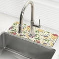 thumbnail image 1 of Yayeee Faucet Mat for Kitchen Sink 14.7" Diatomite Long Splash Guard Pad, Birds with Strawberries, 1 of 7