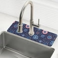 thumbnail image 1 of Yayeee Faucet Mat for Kitchen Sink 14.7" Diatomite Long Splash Guard Pad, Blue Fireworks Pattern, 1 of 7