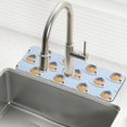 thumbnail image 1 of Yayeee Faucet Mat for Kitchen Sink 14.7" Diatomite Long Splash Guard Pad, Blueberry Pancake Pattern, 2 Pack, 1 of 7