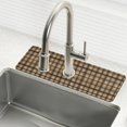 thumbnail image 1 of Yayeee Faucet Mat for Kitchen Sink 14.7" Diatomite Long Splash Guard Pad, Caramel Plaid Pattern, 2 Pack, 1 of 7