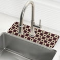 thumbnail image 1 of Yayeee Faucet Mat for Kitchen Sink 14.7" Diatomite Long Splash Guard Pad, Checkered Stars Pattern, 1 of 7