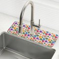 thumbnail image 1 of Yayeee Faucet Mat for Kitchen Sink 14.7" Diatomite Long Splash Guard Pad, Colorful Abstract Flowers, 2 Pack, 1 of 7