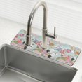 thumbnail image 1 of Yayeee Faucet Mat for Kitchen Sink 14.7" Diatomite Long Splash Guard Pad, Colorful Flowers Blossoms, 1 of 7