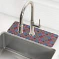 thumbnail image 1 of Yayeee Faucet Mat for Kitchen Sink 14.7" Diatomite Long Splash Guard Pad, Colorful Mandala Pattern, 1 of 7