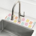 thumbnail image 1 of Yayeee Faucet Mat for Kitchen Sink 14.7" Diatomite Long Splash Guard Pad, Cute Gummy Bears Pattern, 1 of 7