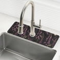 thumbnail image 1 of Yayeee Faucet Mat for Kitchen Sink 14.7" Diatomite Long Splash Guard Pad, Dark Gothic Floral, 1 of 7