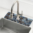 thumbnail image 1 of Yayeee Faucet Mat for Kitchen Sink 14.7" Diatomite Long Splash Guard Pad, Elegant Hexagon Pattern, 1 of 7