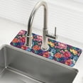 thumbnail image 1 of Yayeee Faucet Mat for Kitchen Sink 14.7" Diatomite Long Splash Guard Pad, Ethereal Floral Harmony, 1 of 7