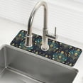 thumbnail image 1 of Yayeee Faucet Mat for Kitchen Sink 14.7" Diatomite Long Splash Guard Pad, Gold Peacock Pattern, 1 of 7