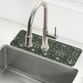 thumbnail image 1 of Yayeee Faucet Mat for Kitchen Sink 14.7" Diatomite Long Splash Guard Pad, Green Flowers Pattern, 1 of 7