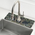 thumbnail image 1 of Yayeee Faucet Mat for Kitchen Sink 14.7" Diatomite Long Splash Guard Pad, Green Forest Scene, 1 of 7