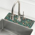 thumbnail image 1 of Yayeee Faucet Mat for Kitchen Sink 14.7" Diatomite Long Splash Guard Pad, Green Vibrant Forest Pattern, 1 of 7