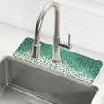 thumbnail image 1 of Yayeee Faucet Mat for Kitchen Sink 14.7" Diatomite Long Splash Guard Pad, Green and White Pattern, 1 of 7