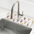 thumbnail image 1 of Yayeee Faucet Mat for Kitchen Sink 14.7" Diatomite Long Splash Guard Pad, Ice Cream Pattern, 1 of 7