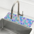 thumbnail image 1 of Yayeee Faucet Mat for Kitchen Sink 14.7" Diatomite Long Splash Guard Pad, Neon Starfish Pattern, 1 of 7