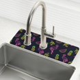 thumbnail image 1 of Yayeee Faucet Mat for Kitchen Sink 14.7" Diatomite Long Splash Guard Pad, Neon Tropical Pattern, 2 Pack, 1 of 7