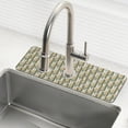 thumbnail image 1 of Yayeee Faucet Mat for Kitchen Sink 14.7" Diatomite Long Splash Guard Pad, Olive Green Flowers, 1 of 7