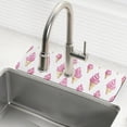 thumbnail image 1 of Yayeee Faucet Mat for Kitchen Sink 14.7" Diatomite Long Splash Guard Pad, Pink Cartoon Ice Cream, 1 of 7
