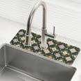 thumbnail image 1 of Yayeee Faucet Mat for Kitchen Sink 14.7" Diatomite Long Splash Guard Pad, Pink Geometric Flowers, 1 of 7